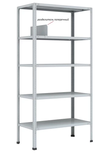 Стеллаж металлический Титан МС-750 2000x1200x300/5 Стеллаж металлический Титан МС-750 2000x1200x300/5